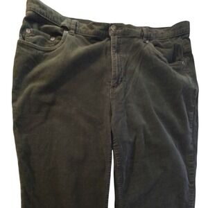 Falls Creek Corduory Pants Dark Olive Stretch Five Pockets Womens Fourteen Short